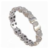 DIAMOND CLUSTER & 18K WHITE GOLD BRACELET