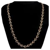 ITALIAN 14K GOLD CIRCLE LINK NECKLACE