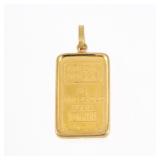 5G 24K GOLD INGOT PENDANT