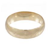 14K GOLD ENGRAVED HINGED HARD BRACELET