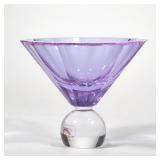 MOSER "HER MAJESTY" CZECH GLASS ALEXANDRITE BOWL