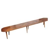 MID-CENTURY LONG SINGLE BOARD LOW TABLE / BENCH