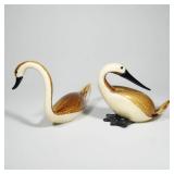(2pc) OSCAR ZANETTI MURANO GLASS BIRDS