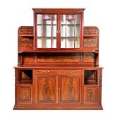 AN IMPORTANT LOUIS MAJORELLE "BUFFET DEUX CORPS" SIDEBOARD CABINET
