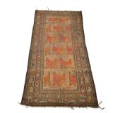 VINTAGE TURKISH HAND KNOTTED WOOL RUNNER