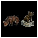 (2pc) AUSTRIAN BRONZE BEAR FIGURES, INCLUDING ONE COLD PAINTED