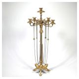 MONUMENTAL EMPIRE-STYLE GILT BRONZE CANDELABRUM