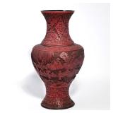 CHINESE CINNABAR VASE