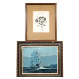 (2pc) RAY CROSBY (AMERICAN, 20TH CENTURY)