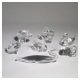(7pc) STEUBEN CRYSTAL GLASS SCULPTURES