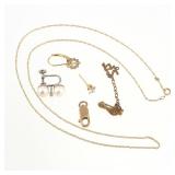 (6pc) MISC. GOLD JEWELRY GROUP