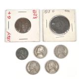 (7pc) MISC. US COINS