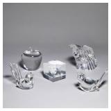 (5pc) STEUBEN GLASS PAPERWEIGHTS & FIGURINES