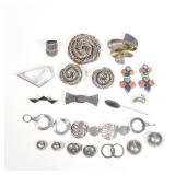 GROUP OF STERLING SILVER JEWELRY