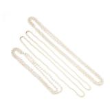 (4pc) GROUP OF FAUX PEARL NECKLACES