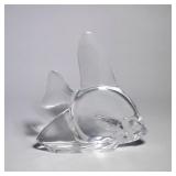 STEUBEN CRYSTAL GLASS ANGEL FISH SCULPTURE