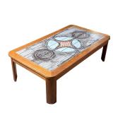 TROH MID-CENTURY MODERN TEAK TILE-TOP COFFEE TABLE, STAMPED MADE IN DENMARK