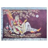 VINTAGE INDIAN-STYLE BATIK ON COTTON, FIGURAL PANEL
