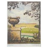 AUSTRIAN SCHOOL (20TH CENTURY) COLOR ETCHING, SCHÖNBRUNN PALACE