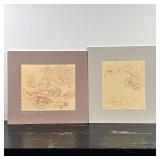 CONTEMPORARY (21ST CENTURY) ETCHINGS, TWO LIMITED-EDITION HAND-INSCRIBED WORKS