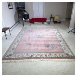 NOURISON CLASSIC COLLECTION 100% WOOL HAND-TUFTED AREA RUG PINK FLORAL | Light rose/soft pink field 