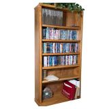 CONTEMPORARY OAK BOOKCASE WITH FIVE ADJUSTABLE SHELVES | Contemporary oak bookcase with five adjusta