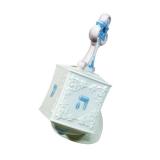 #29 LLADRO PORCELAIN DREIDEL WITH STAND | White glazed porcelain dreidel with applied raised floral 