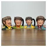 #72 (4pc) ROYAL DOULTON (ENGLAND) THE BEATLES TOBY JUGS (JOHN PAUL GEORGE RINGO) | Set of four glaze