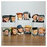 #85 (12pc) SMALL CHARACTER TOBY JUGS, INCLUDING ROYAL DOULTON "JESTER" | Group of small glazed ceram
