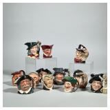 #88 (12pc) CHARACTER TOBY JUGS, INCLUDING ROYAL DOULTON PIED PIPER