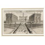 LE CAPITOLE (18TH CENTURY) ENGRAVING, BOOK PLATE | Black-and-white engraved architectural view title