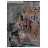 CONTEMPORARY ABSTRACT (21ST CENTURY) MIXED MEDIA | Small Abstract Painting Mixed media on paper 6.5 