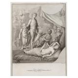 TOMMASO PIROLI (AFTER) ENGRAVING FROM ANTICHITÀ DI ERCOLANO (1789) — BACCHUS AND ARIADNE | Framed en