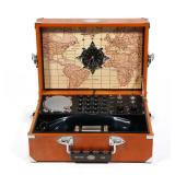 SPIRIT OF ST. LOUIS FIELD PHONE | Portable desk telephone housed in a wood case with metal-corner re