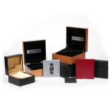 (5pc) BVLGARI, Cartier, Panerai, & Shinola Watch Boxes & Accessories | BVLGARI watch box with instru