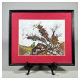 MORRIS WOODROW M.D. (AMERICAN, 20TH CENTURY) MIXED-MEDIA ON PAPER | Small mixed-media landscape on p