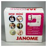 JANOME SEW MINI PORTABLE ELECTRIC SEWING MACHINE IN BOX WITH THREAD