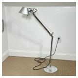 ARTEMIDE TOLOMEO TERRA ADJUSTABLE FLOOR LAMP, SILVER | Adjustable two-arm floor lamp in a silver met