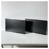 (2pc) HP 27SV LCD COMPUTER MONITORS | HP 27sv branded LCD monitor panels with rear label showing Pro