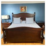 RESTORATION HARDWARE KING-SIZE WOOD PANEL BED WITH TURNED POSTS | Restoration Hardware king-size woo