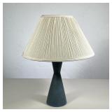 SØHOLM DENMARK CERAMIC TABLE LAMP | This stoneware lamp base features a mottled blue-gray glaze in a