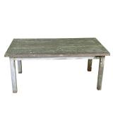 TEAK SLATTED TOP OUTDOOR COFFEE TABLE | Rectangular outdoor coffee table constructed from teak with 