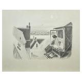 SIKKER HANSEN (DANISH, 1897-1955) LITHOGRAPH | Woman at the Window Lithograph on paper h. 22.5 x w. 