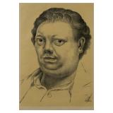DIEGO RIVERA (Mexican, 1886-1957) SELF PORTRAIT LITHOGRAPH