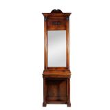 AMERICAN EMPIRE STYLE MAHOGANY PIER MIRROR AND CONSOLE TABLE