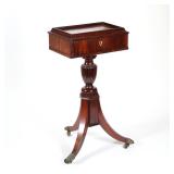 FEDERAL MAHOGANY PEDESTAL SIDE TABLE