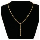 18K GOLD & DIAMOND STATION NECKLACE