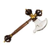 TIBETAN KARTIKA RITUAL CRESCENT KNIFE