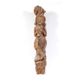 INDIAN SCHOOL (19TH CENTURY) CARVED WOOD SCULPTURE
