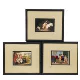 (3PC) MINIATURE PAINTINGS